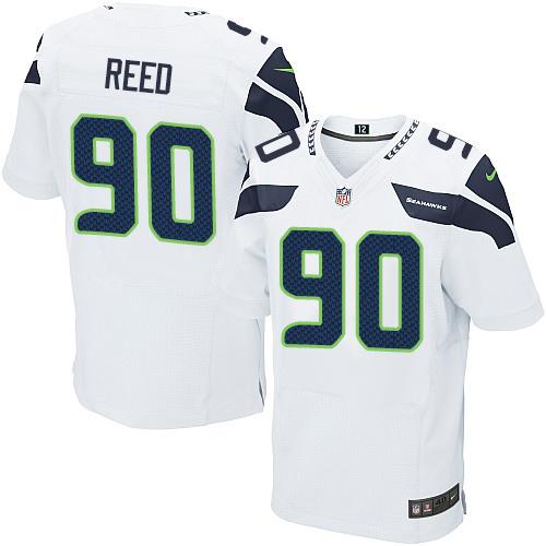 Nike Seahawks #90 Jarran Reed White Men's Stitched NFL Vapor Untouchable Elite Jersey
